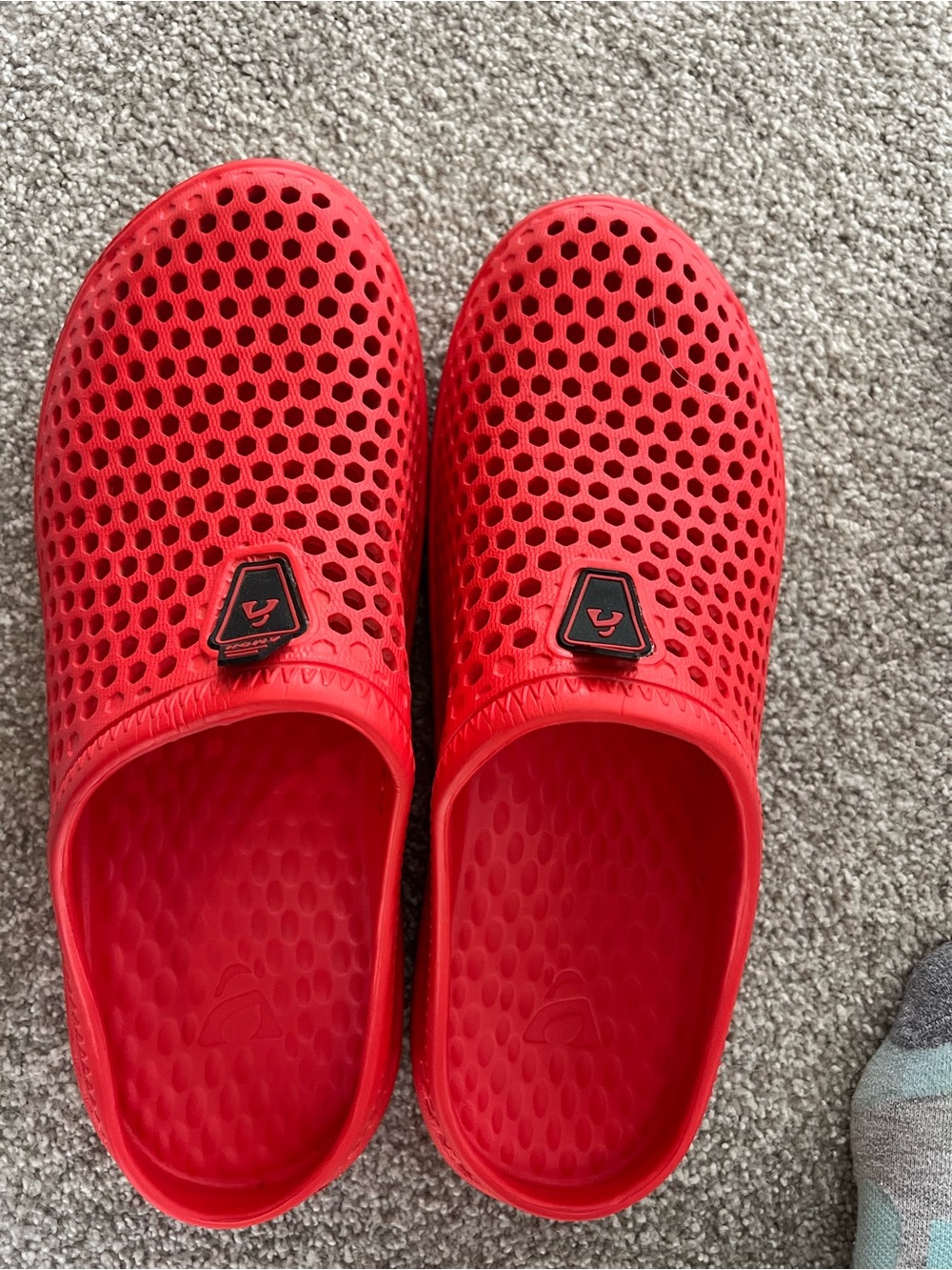 AMO Red Men's Slip-On Perforated Loafers